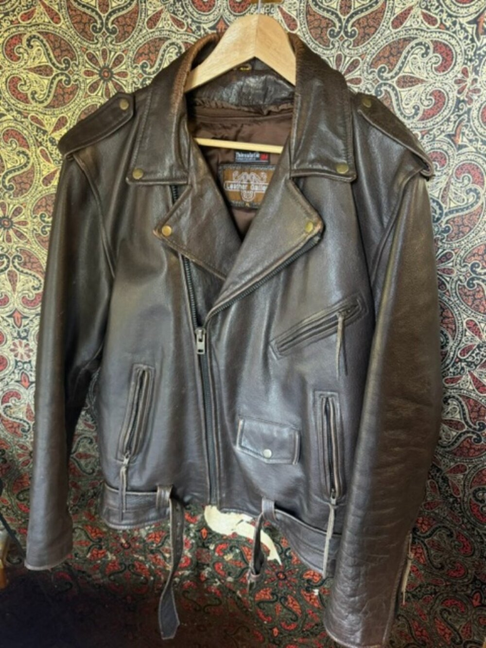 Leather Gallery Men's XL Leather Motorcycle Biker Jacket – 3M Thinsulate